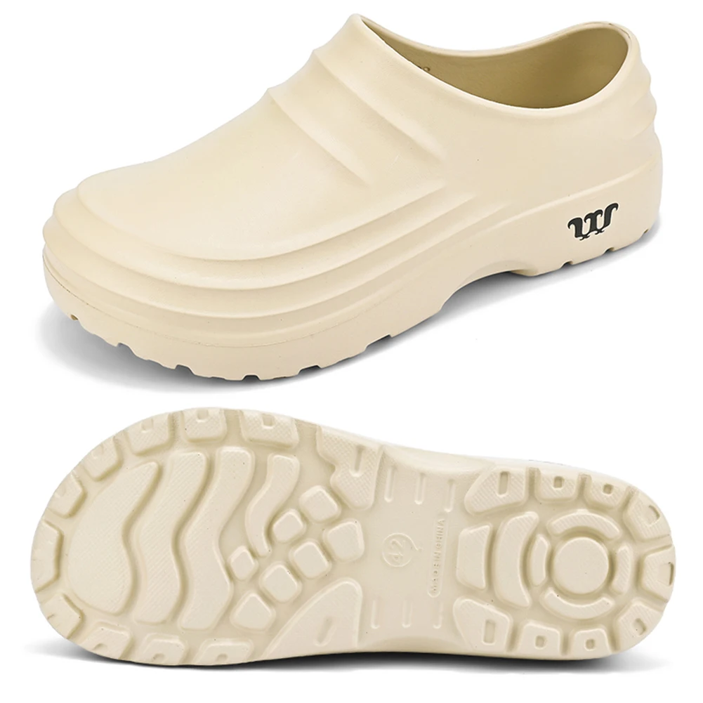 Chef Shoes Wide Work Shoes Slip Resistant Thickened Work Loafers Lightweight Unisex Garden Shoes Oil Proof for Kitchen Work