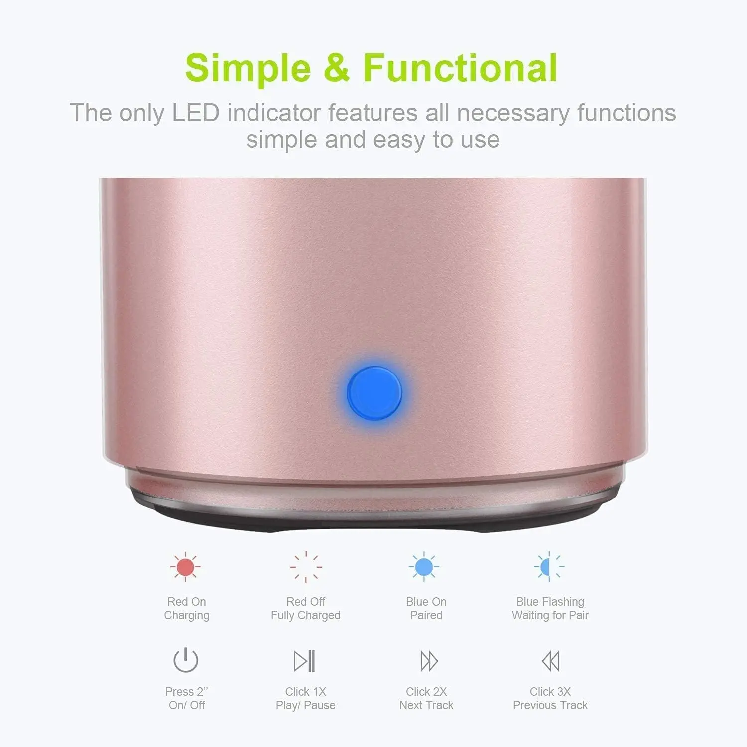 Portable Mini Bluetooth Speaker Bass Waterproof 12 Hours Lasting Range Aluminium Alloy Outdoor Bluetooth Speaker Portable Audio
