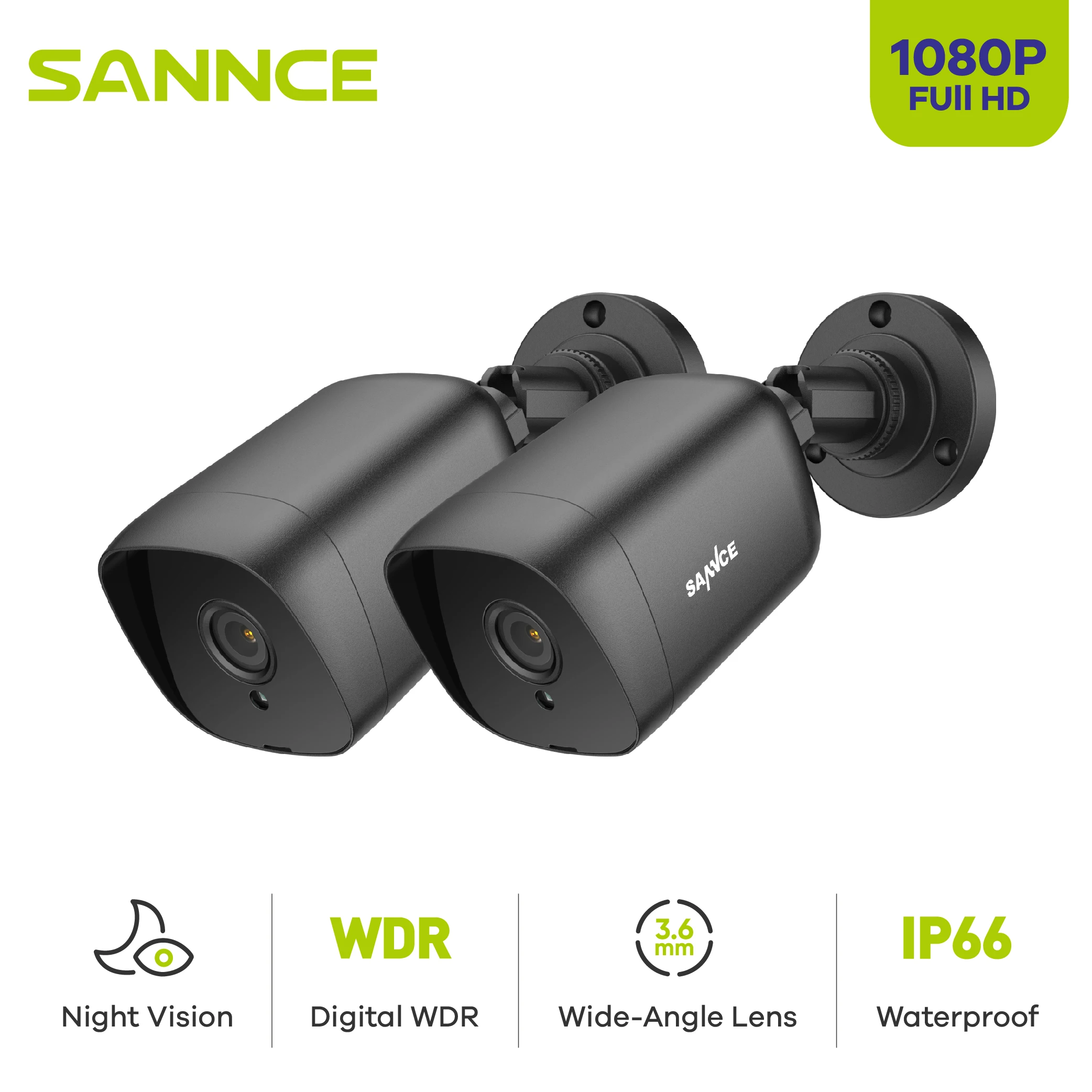 SANNCE 2/4PCS 1080P TVI Security Cameras Indoor
