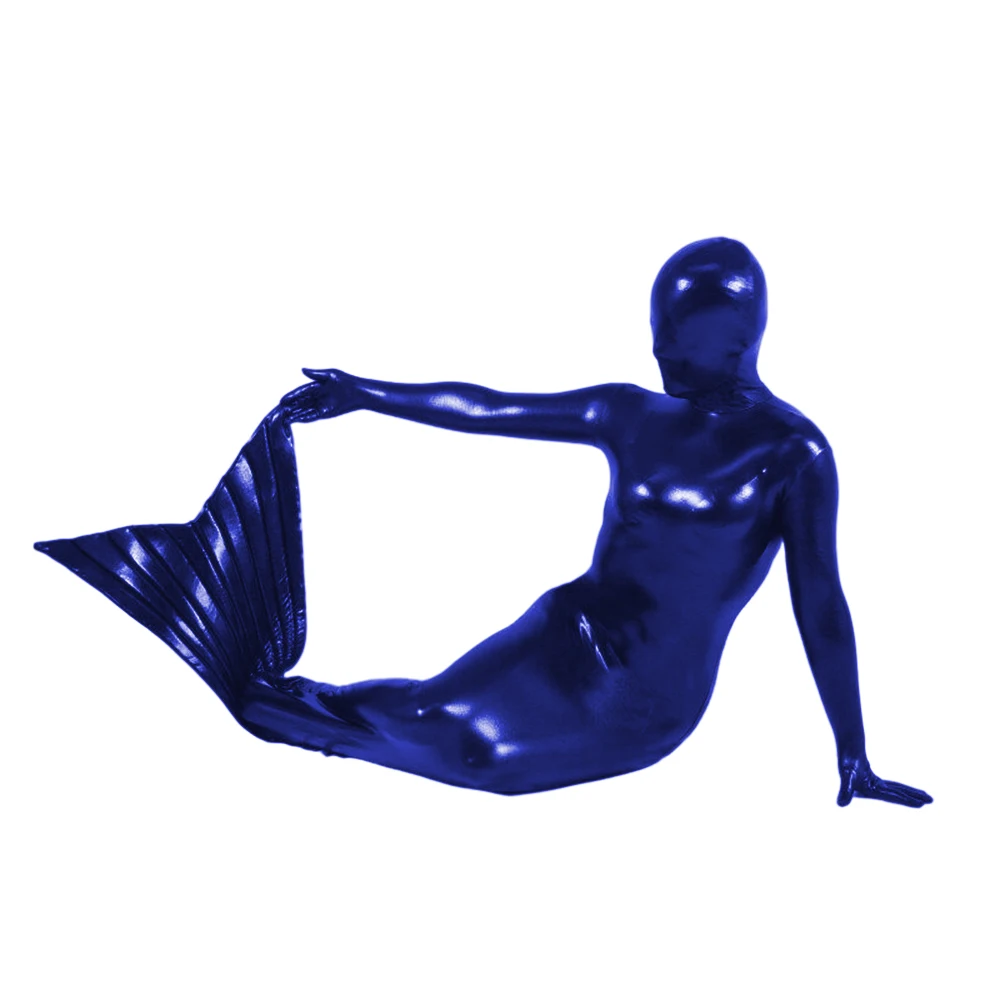 Shiny Metallic Mermaid Costume Bondage Zentai Fish Scale Bodysuit Party Jumpsuit halloween Party Costume Mermaid Role play S-7XL