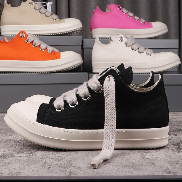 Pink Rick Canvas Jumbo Sneakers Rick Women Shoes Ro Trainer Classic Owens  Sneakers Men's Casual Shoes Canvas Men Shoe - AliExpress