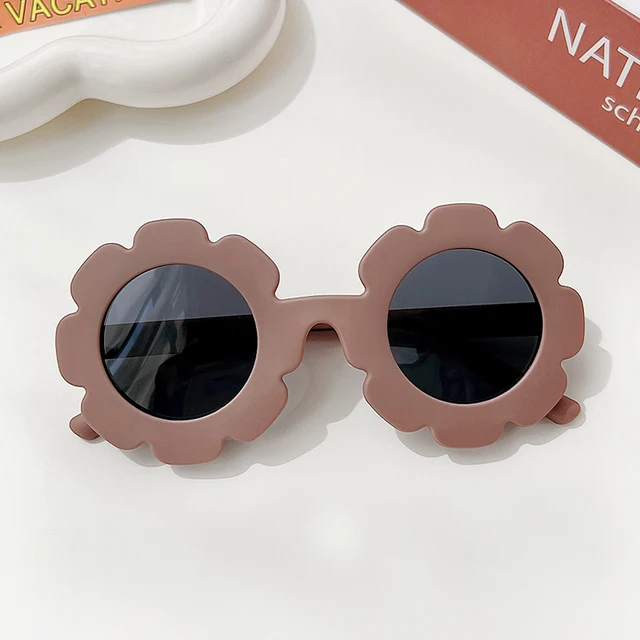 New Kids Sunglasses Children Round Flower Sunglasses Girls Boys Baby Sport Shades Glasses UV400 Outdoor Sun Protection Eyewear c2597-42