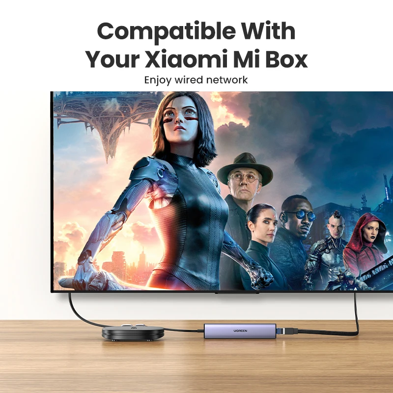 Ugreen-hub Usb 3.0 Adaptador Ethernet Rj45 Compatível com a tv Box Xiaomi mi Box s Placas de rede - Imagem 5