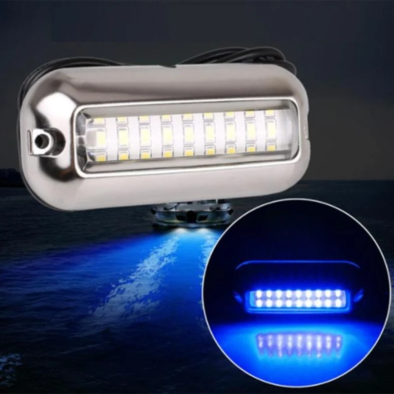 LED مركبة بحرية ضوء لافت للانتباه 10-30 فولت 27LED مقاوم للماء قارب Transom الخفيفة