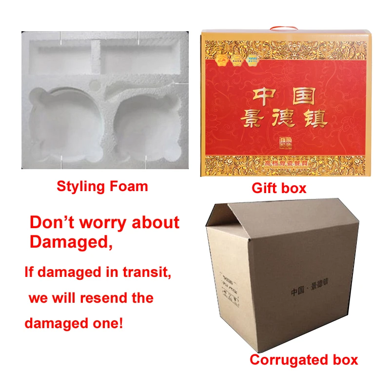 porcelain dinner set 60 pcs jingdezhen ceramics chinese dishes dishes set Rice Bowl Salad Noodles Bowl Dinnerware Set Tableware