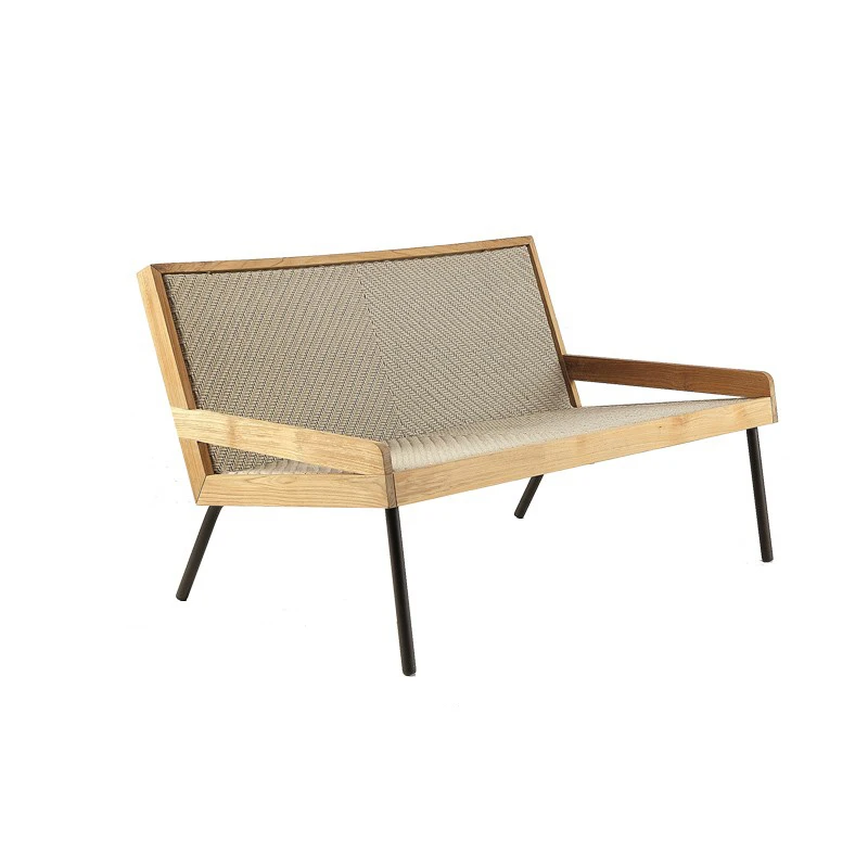 

Outdoor rattan chair combination rainproof coffee shop villa balcony leisure outdoor sofa solid wood