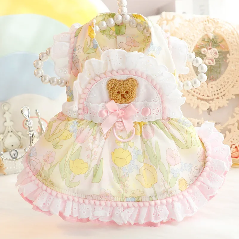 Thin Cat Princess Dress Milk Bear Fructose Lolita Small Dog Teddy