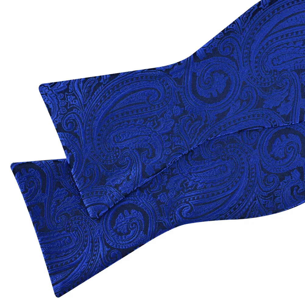 RBOCOTT Paisley Self Bow Tie Men\'s Silk Jacquard Woven Self Bowtie Fashion Green Yellow Color For Men Wedding Party Accessories