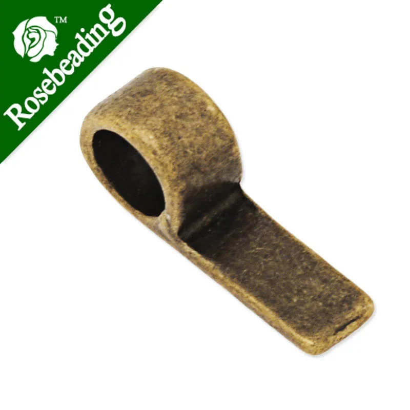 보석 펜던트 베일에 매치 접착제, 아연 합금 충전, 17x5mm 직사각형 베일, 로트당 50 개-100085