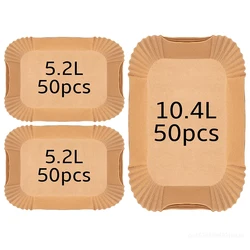 Premium 150 - Pack Disposable Air Fryer Paper Liners for Easy Cleanup and Baking Versatility (5.2Lx100 10.4Lx50)