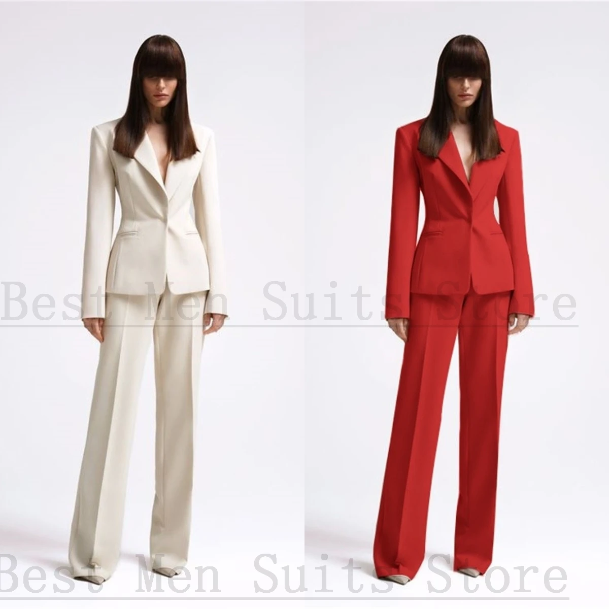 

Дизайнерские женские костюмы, комплект из 2 предметов, блейзер + брюки, официальное деловое женское платье для выпускного вечера, Женский костюм на заказ