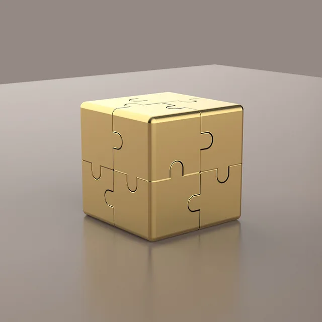 3D Intelligence Cube Building Blocks Educational Toys Student Puzzle Aluminum Alloy Metal Infinite Fidget Anti Stress Relief 4