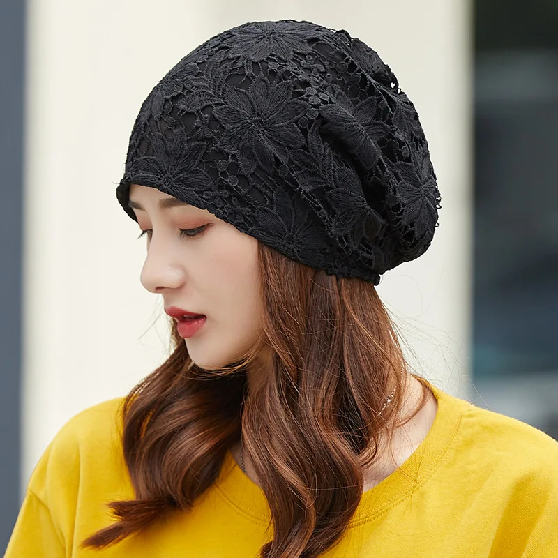 Neue Mütze für Damen mit Hohlblumen-Design, Atmungsaktiver Sommer-Sonnenhut, Modische Streetwear-Beanie-Kappe – Detail 11
