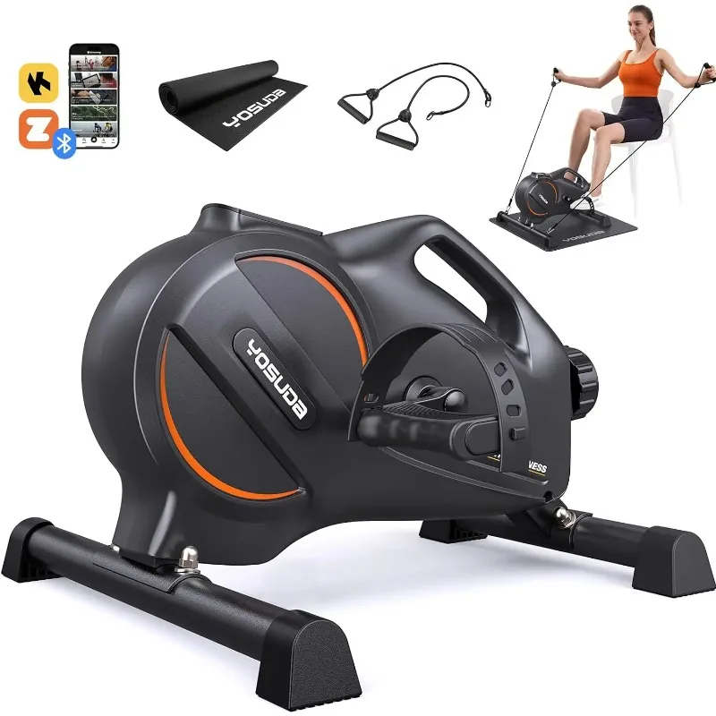 

Under Desk Bike Pedal Exerciser for Home/Office Workout - Magnetic Mini Exercise Bike for Arm/Leg Exercise