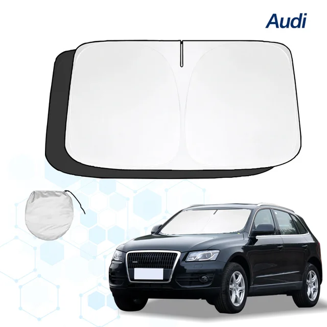 Car Windshield Sun Shade Window Shade Foldable Sun Visor Protector Blocks UV Rays For Audi Q5 8r Q5 fy Car Summer Accessories 6