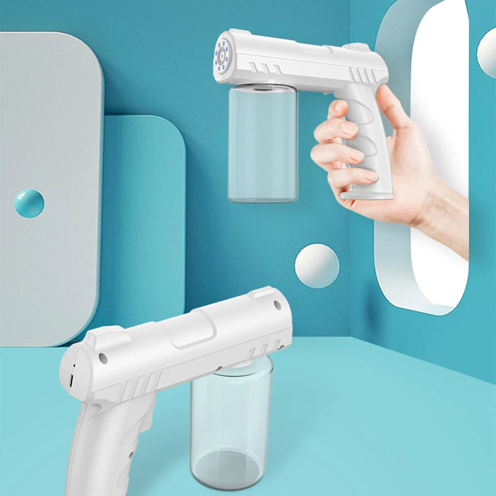 Wireless Electric Sanitizer Sprayer 280ML USB Nano Blue Light Steam Sprayer Home Garden Disinfection Watering Atomizer Tool plant watering device