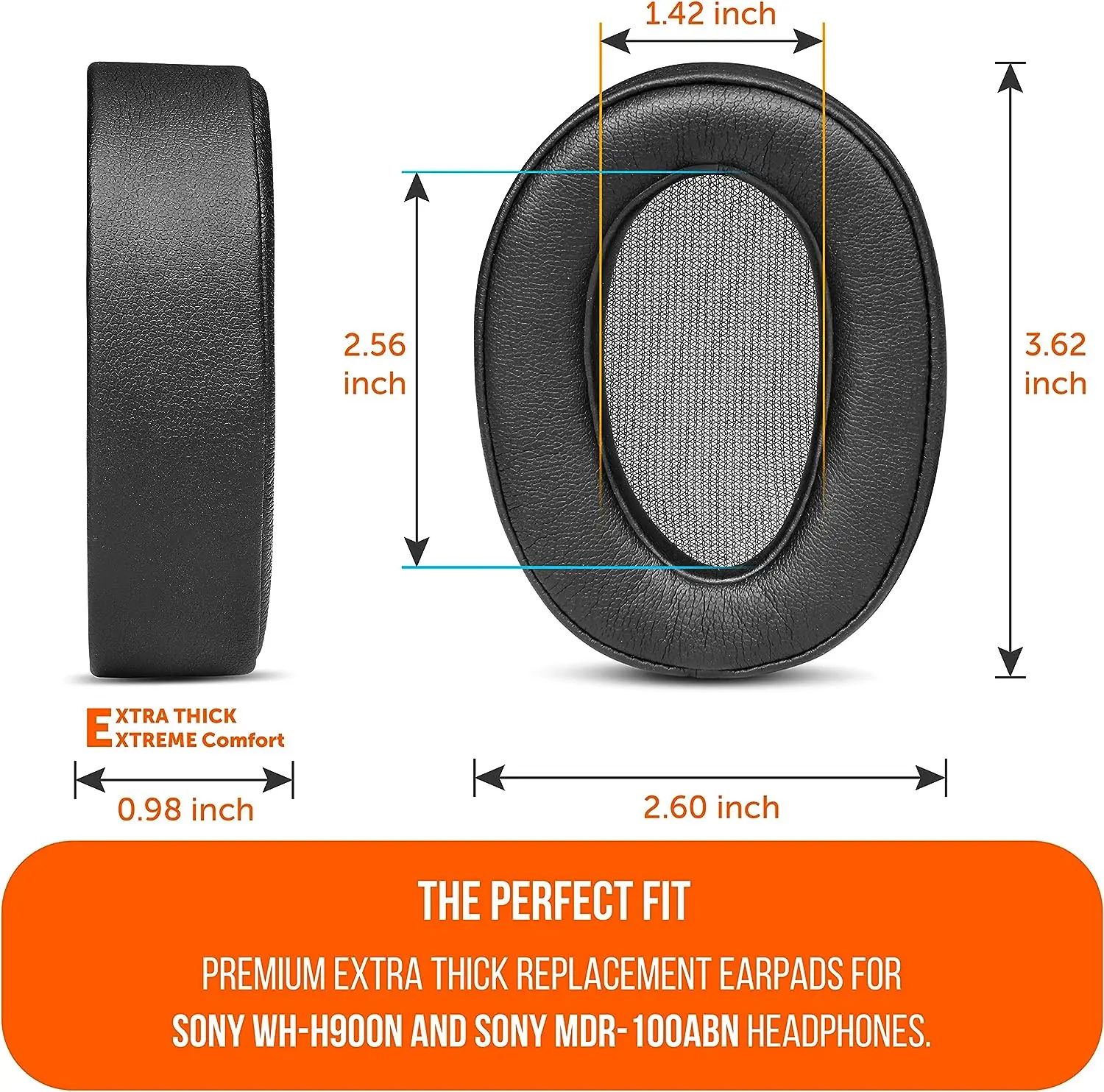 Replacement Ear Pads Cushion Earpads for Sony MDR-100ABN WH-H900N Headphones, Earpad Sony Headset Repair Part