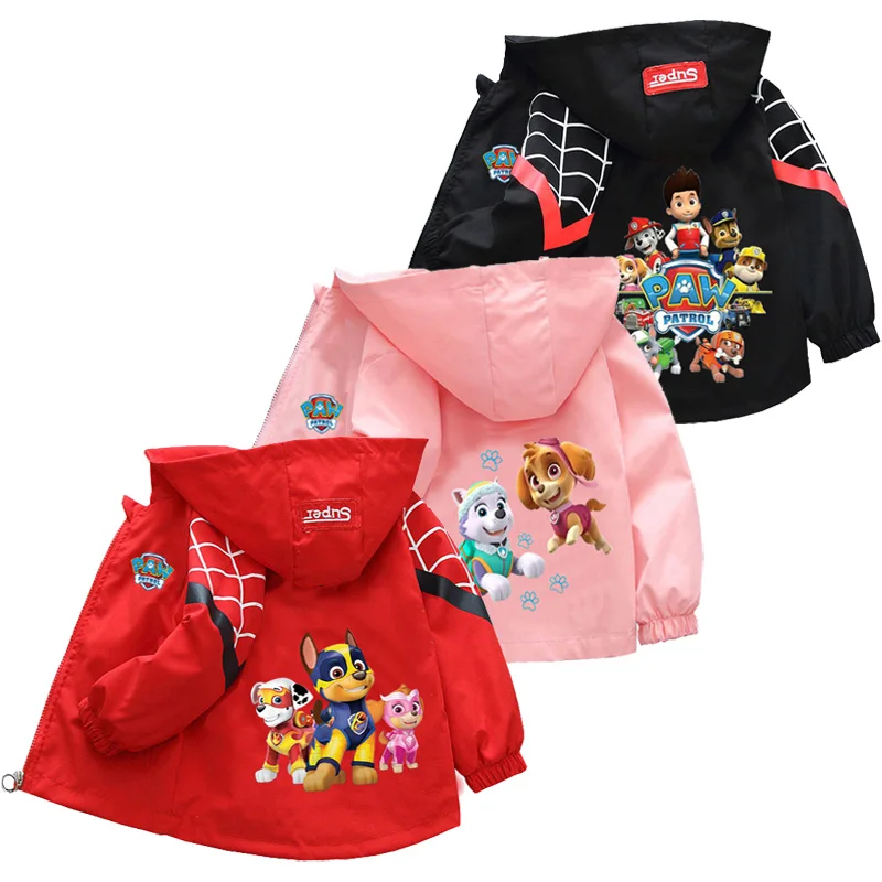 Spring Baby Boys Girls Coats Cartoon PAW Patrol Hoodies Jacket For Kids Sweatshirt Children Windbreaker Outerwear 1-10 Years 1