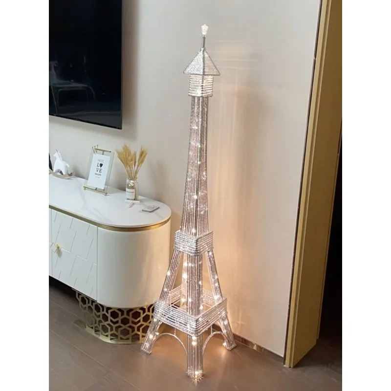 

Eiffel Tower's high-end creative design sense floor lamp, simple living room, bedroom, warm artistic atmosphere, decorative lamp