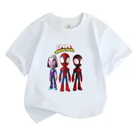 Spidey and His Amazing Friends T-shirts Summer Comfortable Children's Cotton Tops New Pattern Boys Girls Short Sleeve Tshirts 2