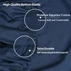 100% Egyptian Cotton Bed Sheets Home Bed Linen 1000 Thread Count Fitted Sheet with Elastic Band Solid Mattress Cover 140/160 1PC 4