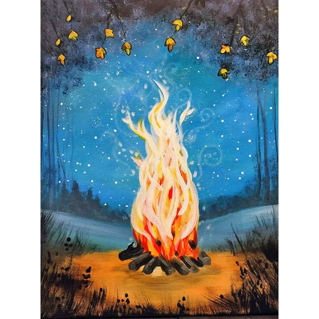 

2-4 Weeks To Arrive 134950 Cartoon digital oil painting moon night scene filling suitable for adult