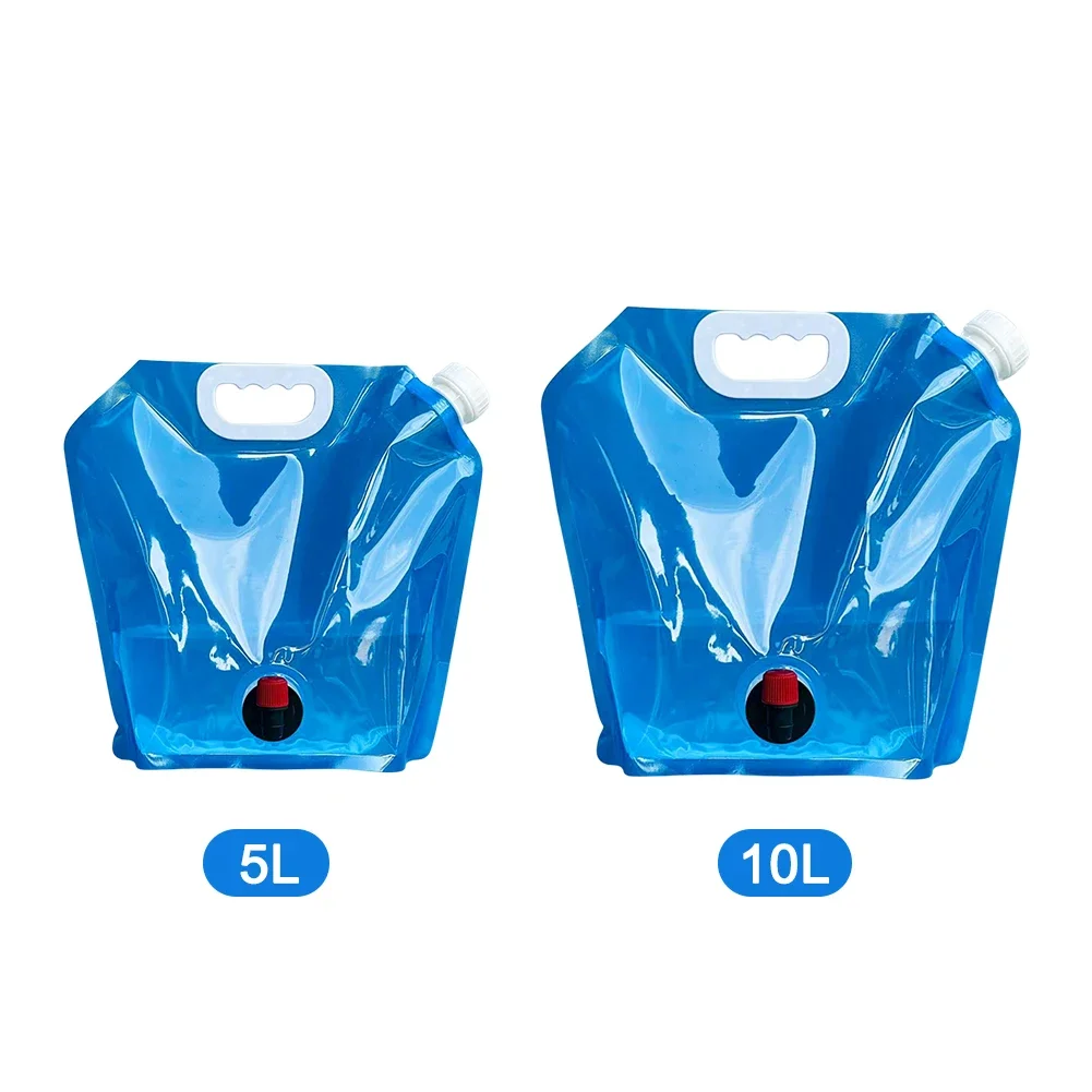 5L/10L Multipurpose Camping Water Bag Portable Outdoor Travel Collapsible Pouch No Leakage with Faucet for Hiking Picnic
