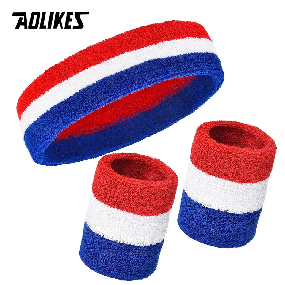Sports Sweatband Head Wrist Sweatband Set For Men Ideal For Sports Athletics Event Workout Basketball