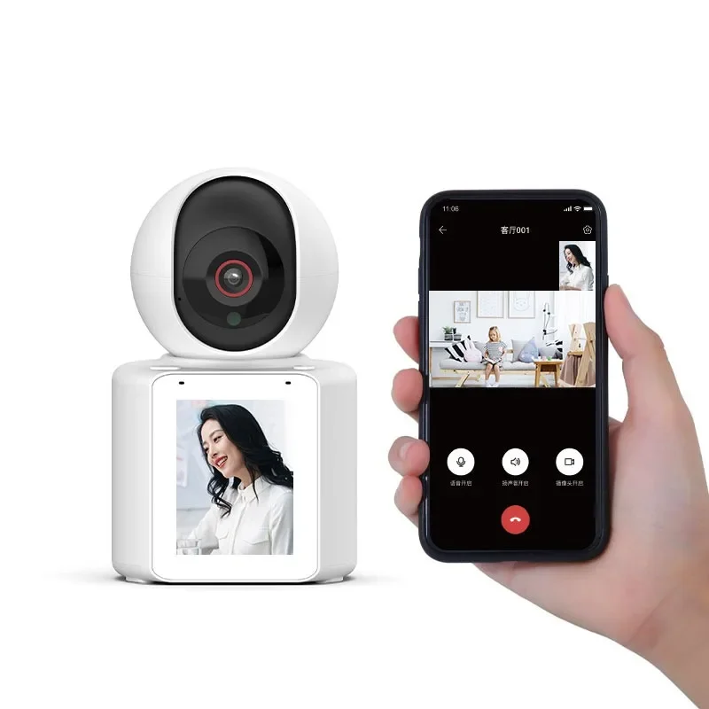 ESCAM 화상 통화 스마트 와이파이 카메라, 2.8 인치 IPS 스크린, FHD 1080P IP 캠, 양방향 대화 무선 PTZ 카메라, 신제품
