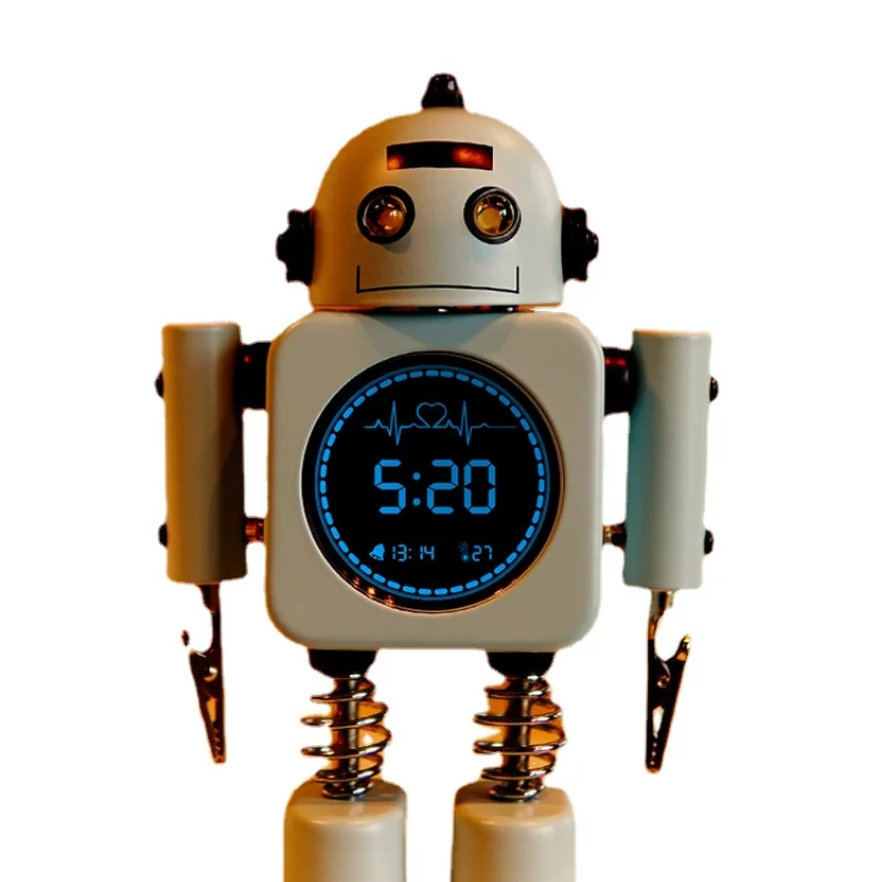 

Robot alarm clock students use smart 2021 new electronic desktop clock children boys and girls get up in the bedroom
