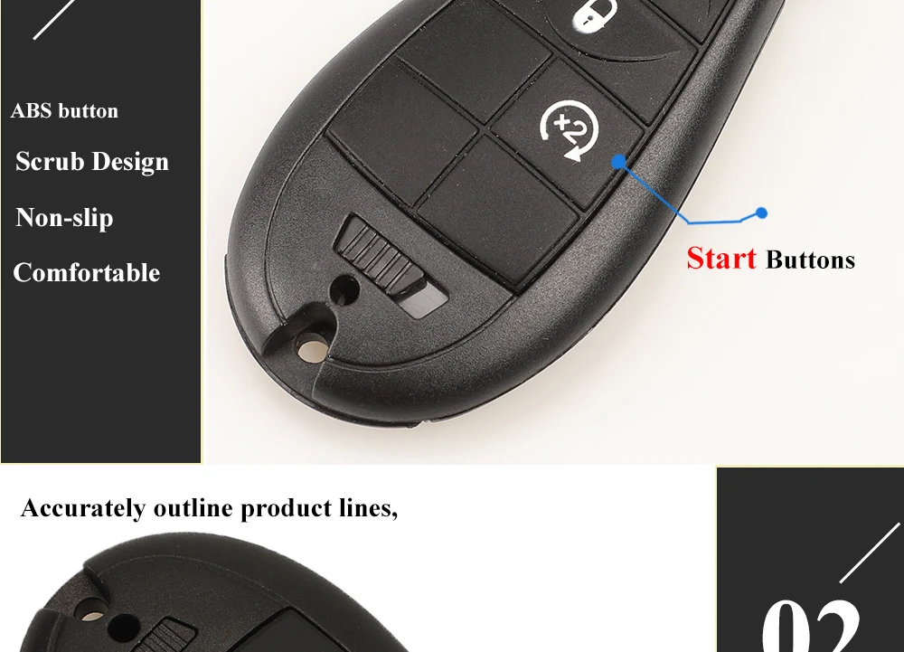 Keyforkess GQ4-53T ID46-PCF7961A Chip 433Mhz 3/4 pulsante telecomando portachiavi per auto per 2014-2019 Jeep Cherokee Fobik Keys Fob 13 Keyforkess GQ4-53T ID46-PCF7961A Chip 433Mhz 3/4 pulsante telecomando portachiavi per auto per 2014-2019 Jeep Cherokee Fobik Keys Fob - S63fcbc29e45342408e514a4ce251204fq