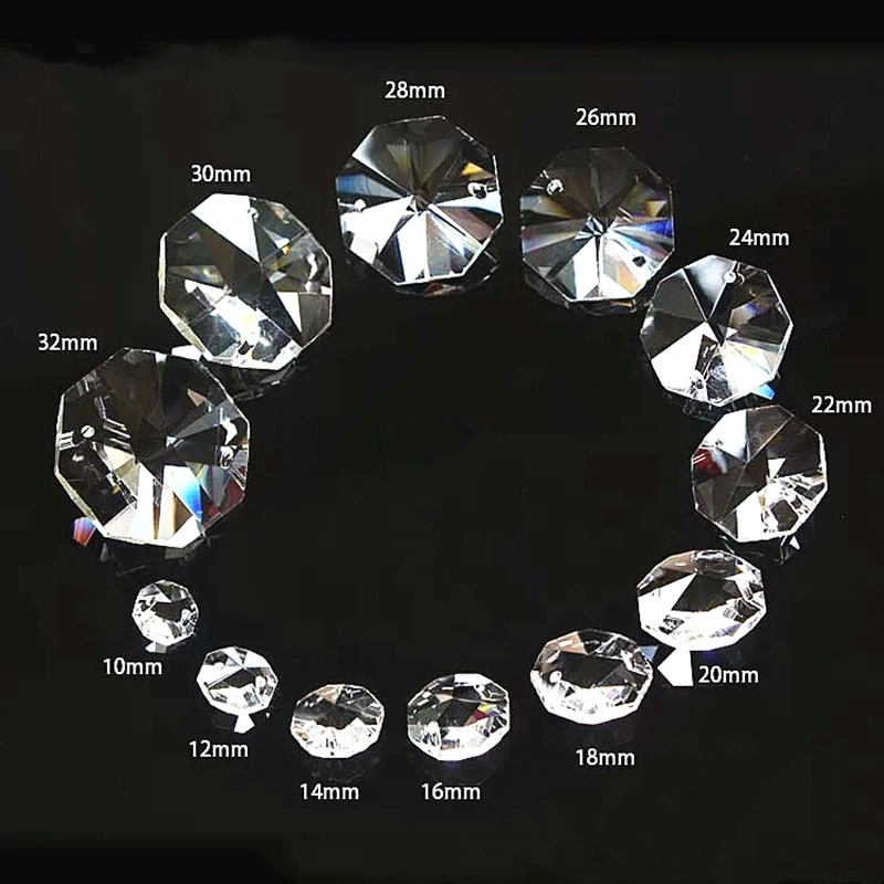 10mm/12mm/14mm/16mm/20mm 50pcs Clear Crystal Octagon Beads In 2 Holes For Chandelier Prism Parts doosan deawoo dh150 210 215 225 7 operating handle glue double button 2 keys 12mm or 14mm excavator parts