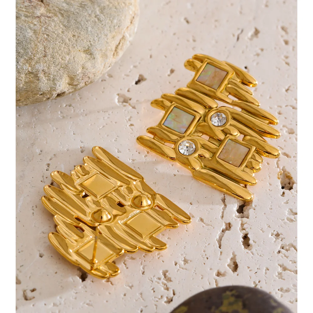 Yhpup Earrings Geometric Stud