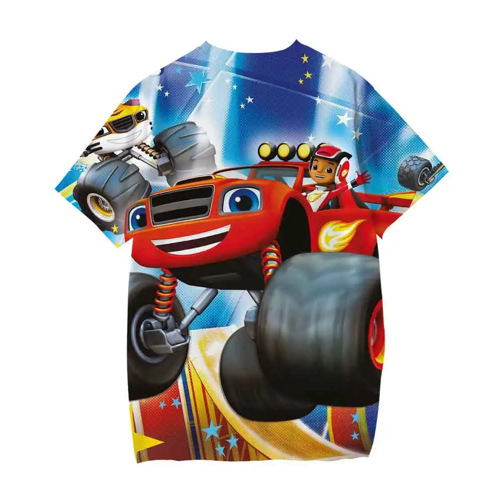 vintage shirts Blaze And The Monster Machines Kids T-Shirts Cartoon Anime Video Game children's  Casual Clothing Summer Unisex Baby Cool Tops vlone shirt