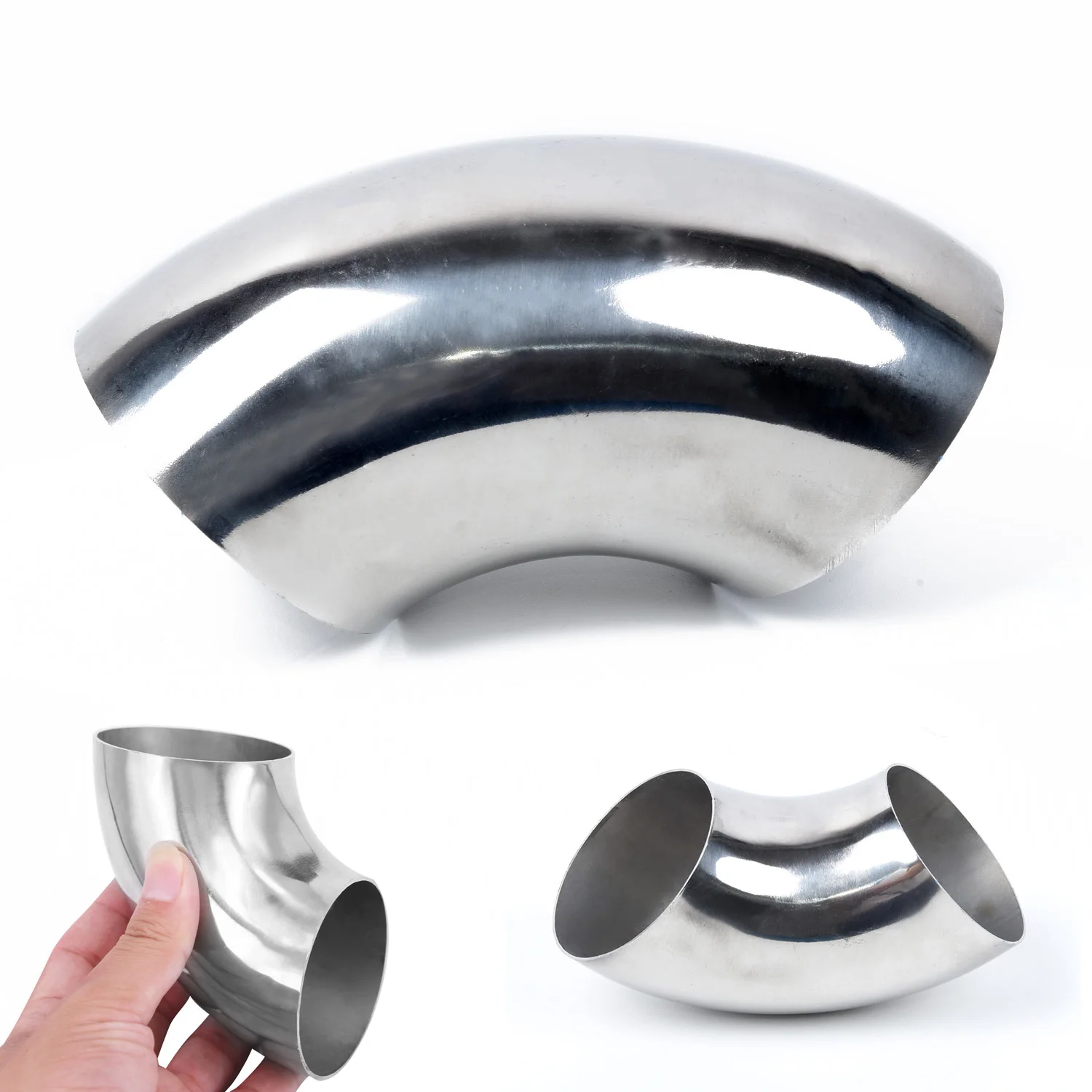 

1pcs Bend Elbow Pipe Fitting Car Exhaust 2.5" 63mm Stainless-Steel Elbow 90 Degree Pipe Tube Bend Mandrel Fitting