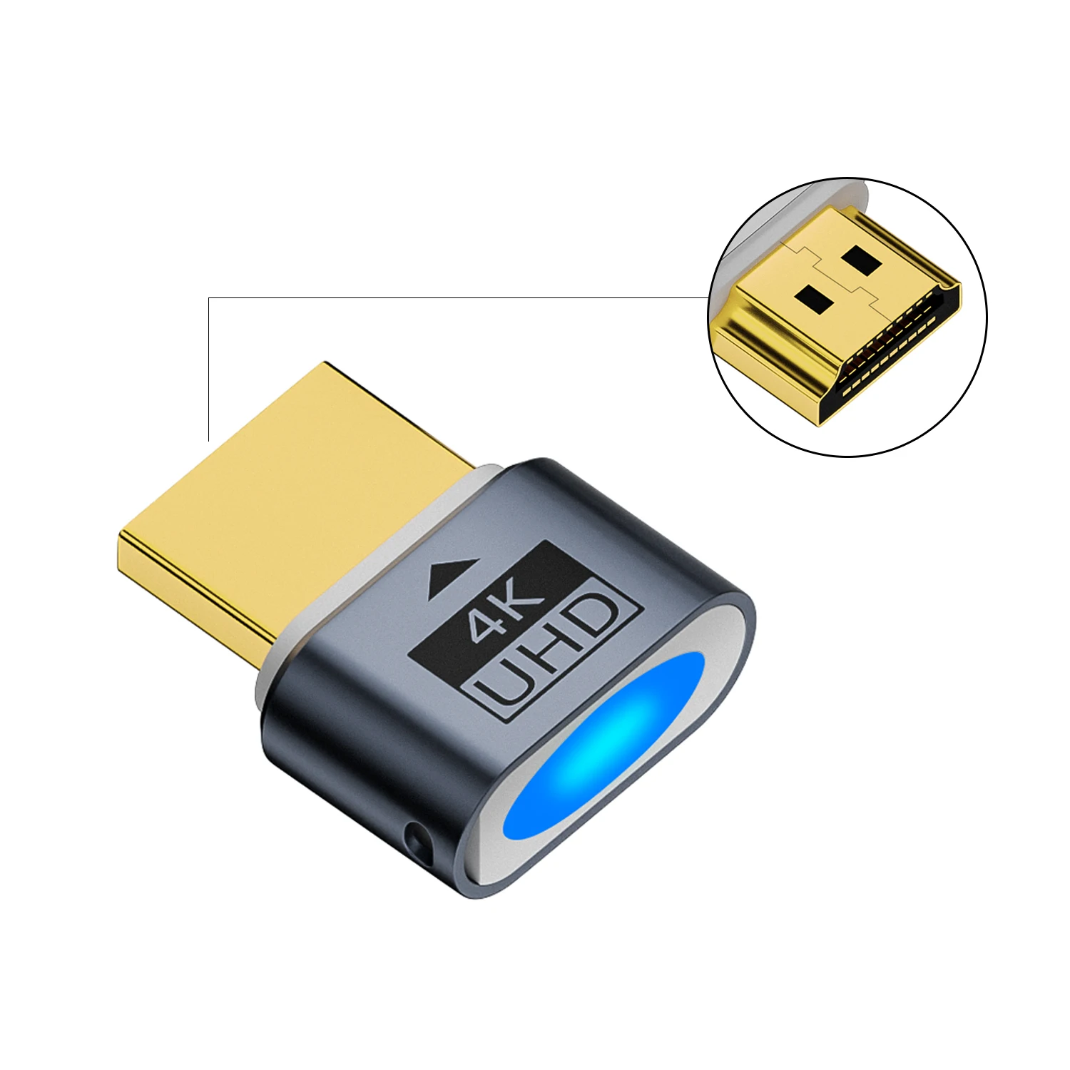 4K UHD HDMI 호환 더미 플러그 가상 모니터 에뮬레이터 헤드리스 고스트 디스플레이 어댑터 HDTV 플러그 헤드리스 그래픽 카드 PC