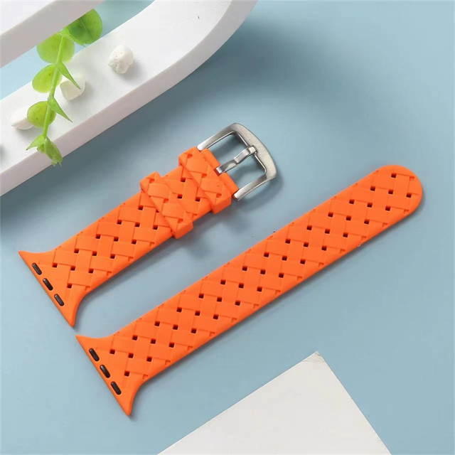 Texture Silicone Band For Apple Watch Band 7 6 SE 5 4 41mm 45mm 44mm 40mm Bracelet iWatch 3 2 1 Watchband 38mm 42mm Strap