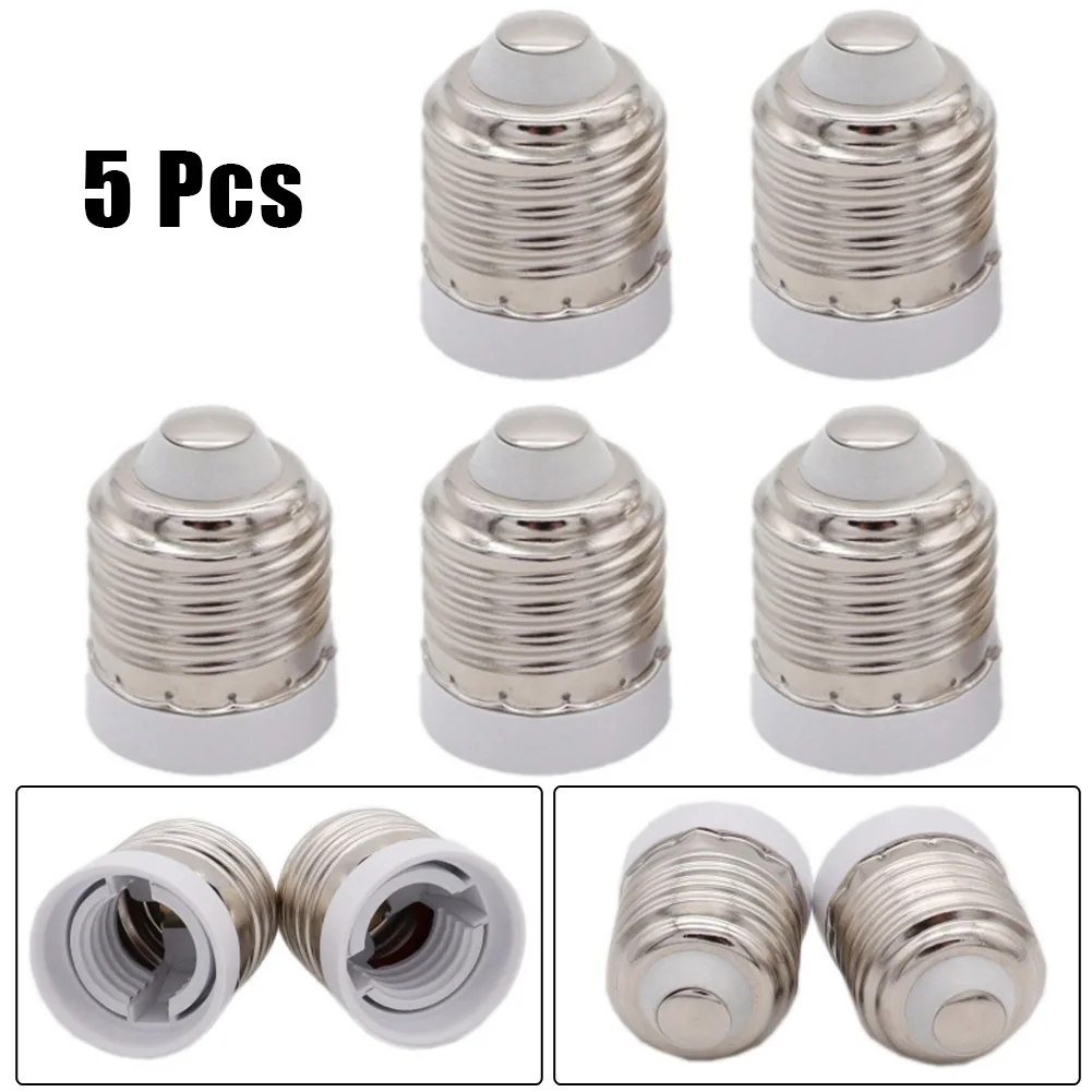 5X E27 To E17 Light Bulb Adapters Candelabra Chandelier Convert Sockets LED Suitable For Power Tools c35 candle light bulb 4w e14 chandelier light lamps 220v warm white 40w equivalent candelabra dimmable edison led filament bulbs