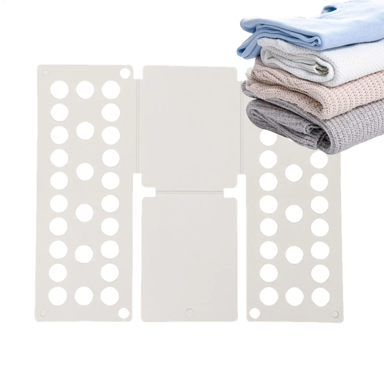 Piegatrice per magliette, Tavola pieghevole per vestiti, Organizzatore per bucato domestico, Ausilio per la piegatura per viaggi - immagine 3