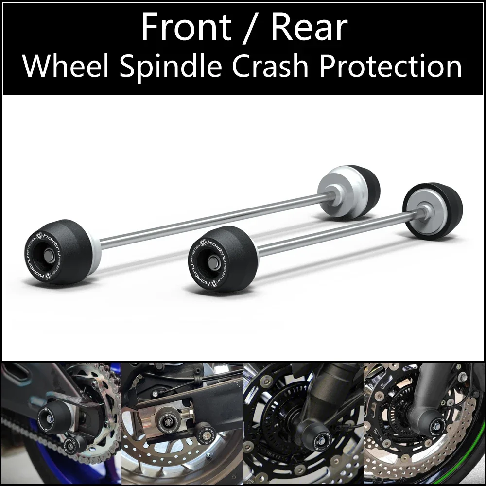 

For Suzuki GSX-8S 2023-2024 GSX-8R 2024 Motorcycle Front Rear Wheel Hub Wheel Axle Fork Crash Sliders Protection