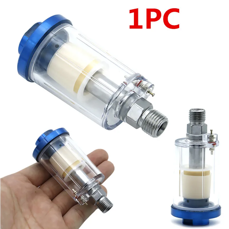 1PC 1/4'' Oil Water Separator Inline Air Hose Filter Moisture Trap For