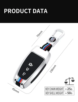 Custodia per chiave Auto in lega per Ford Fusion Mondeo Mustang Explorer F150 Edge EcoSport per Lincoln portachiavi 2021 protezione automatica - Custodia per chiave Auto in lega per Ford Fusion Mondeo Mustang Explorer F150 Edge EcoSport