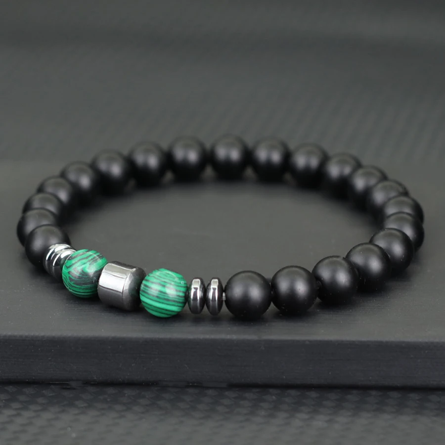 Men Natural Tiger Eyes Volcanic Rock Healing Bracelet