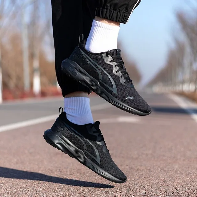 PUMA All-Day Active, chaussures de course confortables, avec absorption des chocs, coupe basse, pour hommes et femmes, noir 386269-01 1