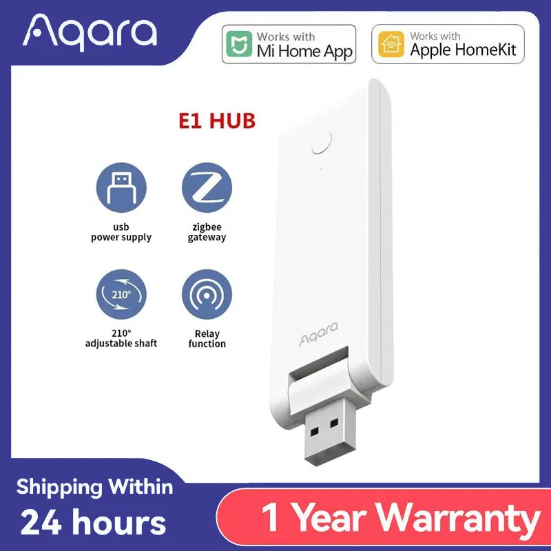 Aqara E1 Hub Zigbee 3.0 Usb Smart Gateway Aqara Hub Wireless Zigbee Connect Control Remote Per Mijia Mi Home Per Apple Homekit