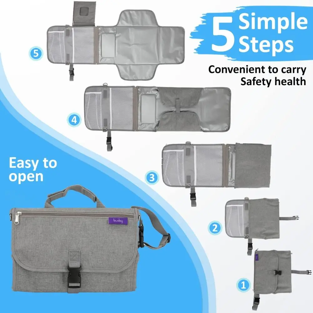 Waterproof Newborn Diaper Pad Changing Pad for Baby Diaper Bag and Travel Changing Station Foldable Baby