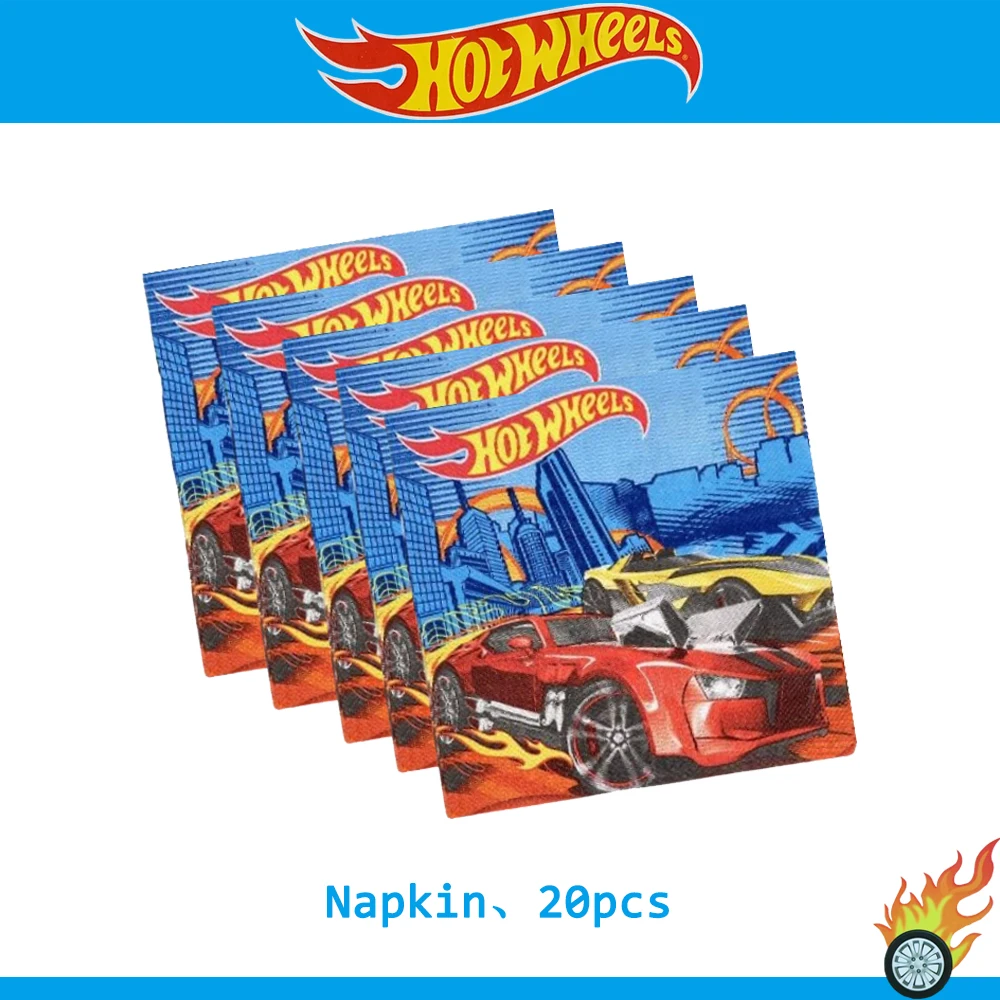 Hot Wheels Car Boy's Birthday Party Decorative Tableware Set Balloon Table Cloth Banner Baby Shower Party Car Toy Supplies party supplies,birthday party supplies,disposable tablecloth,birthday tableware set
