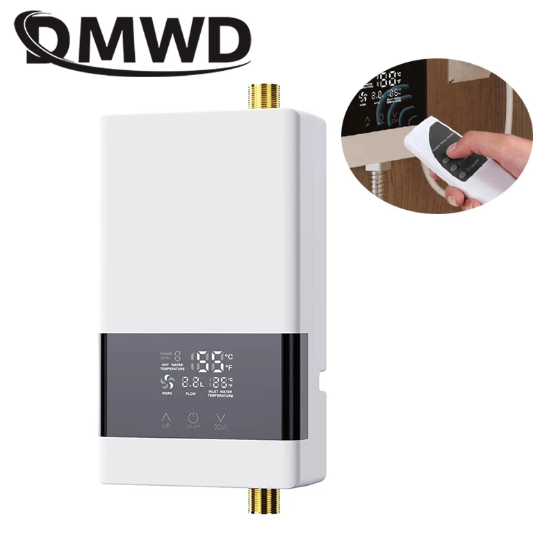Remote ทันที Tankless ไฟฟ้าเครื่องทำน้ำอุ่นห้องครัวความร้อนทันทีก๊อกน้ำห้องน้ำการตั้งค่าอุณหภูมิ 1