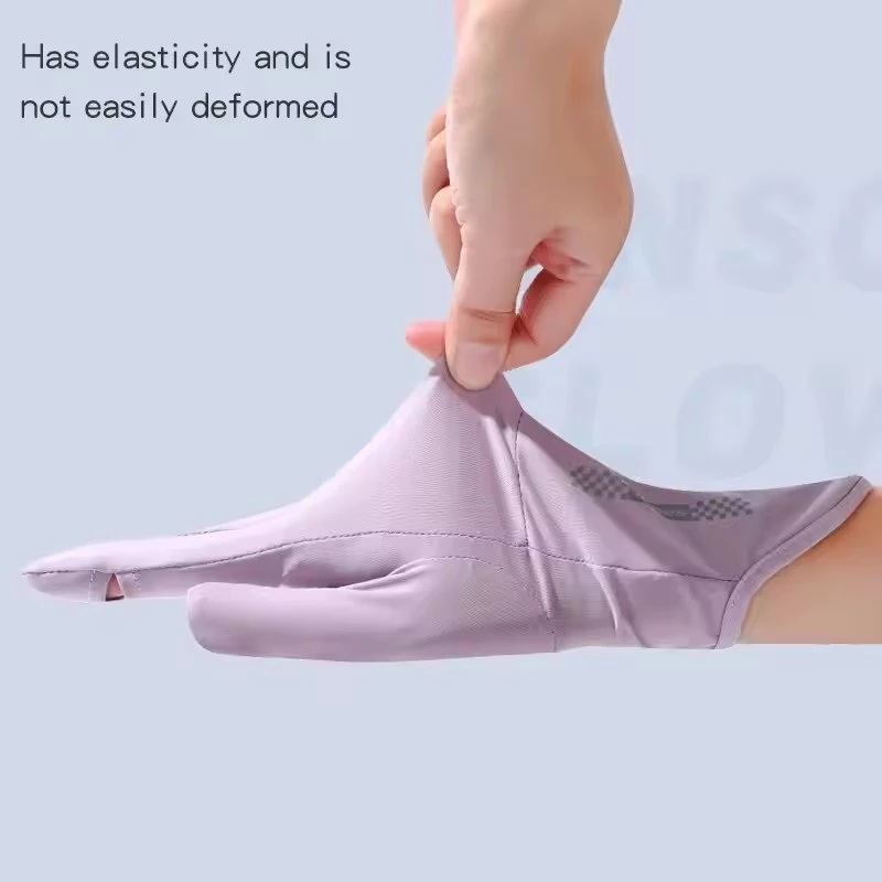 Thin Breathable Sun Resistant Riding Gloves Suitable for Both Men and Women Outdoor UV Resistant Elastic Anti Slip Gloves