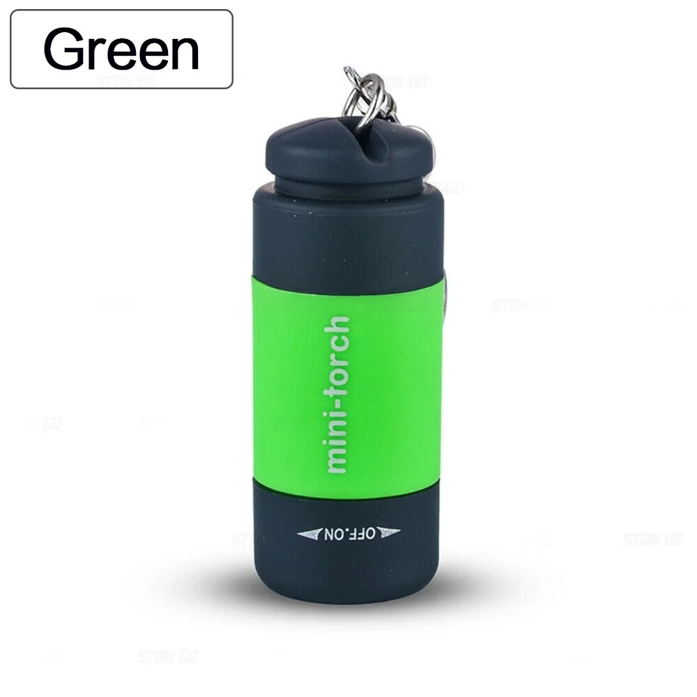 Compact USB Rechargeable LED Pocket Keychain Flashlight - Waterproof and Portable